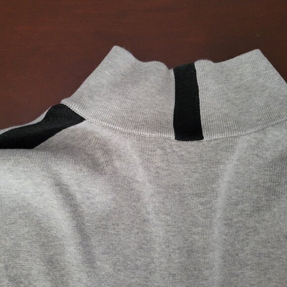 RLX Ralph Lauren Gray Zip Up Sweater with Black Stripe - Picture 4 of 8